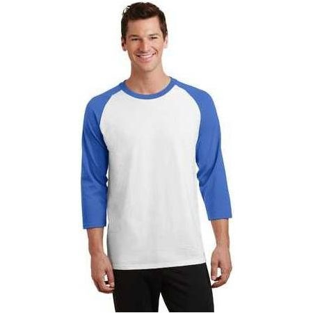 Joe's USA Men's 50/50 Cotton/Poly 3/4 - Sleeve Raglan T-Shirt Small Athletic Heather/Jet Black Short Sleeve T-Shirts