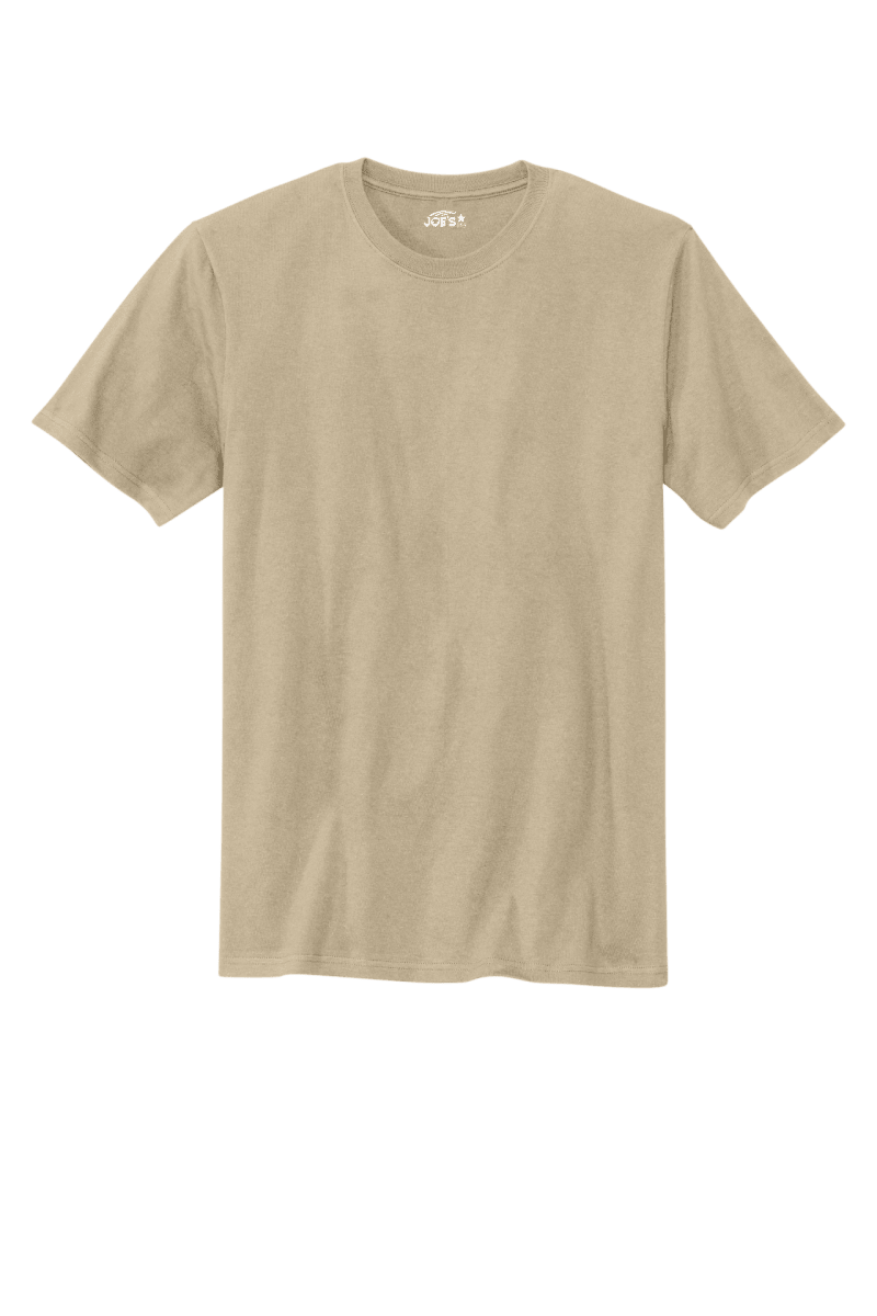 Joe's USA Men's 6.0 oz USA Made Heavyweight T Shirt Sand Dune Small