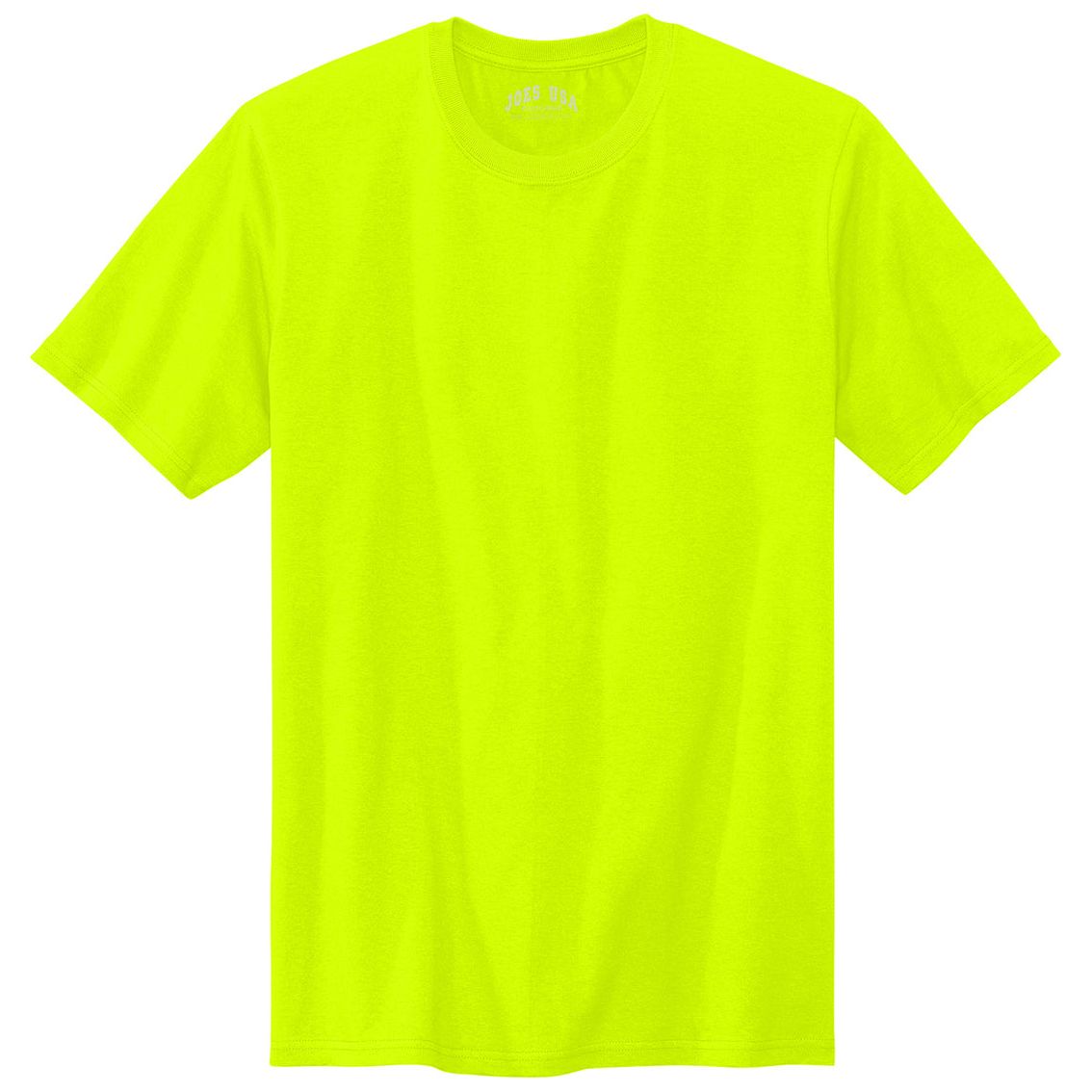 Joe's USA Men's All - American Tee | USA Made Safety Green (50/50 Cotton Poly) Small Short Sleeve T-Shirts