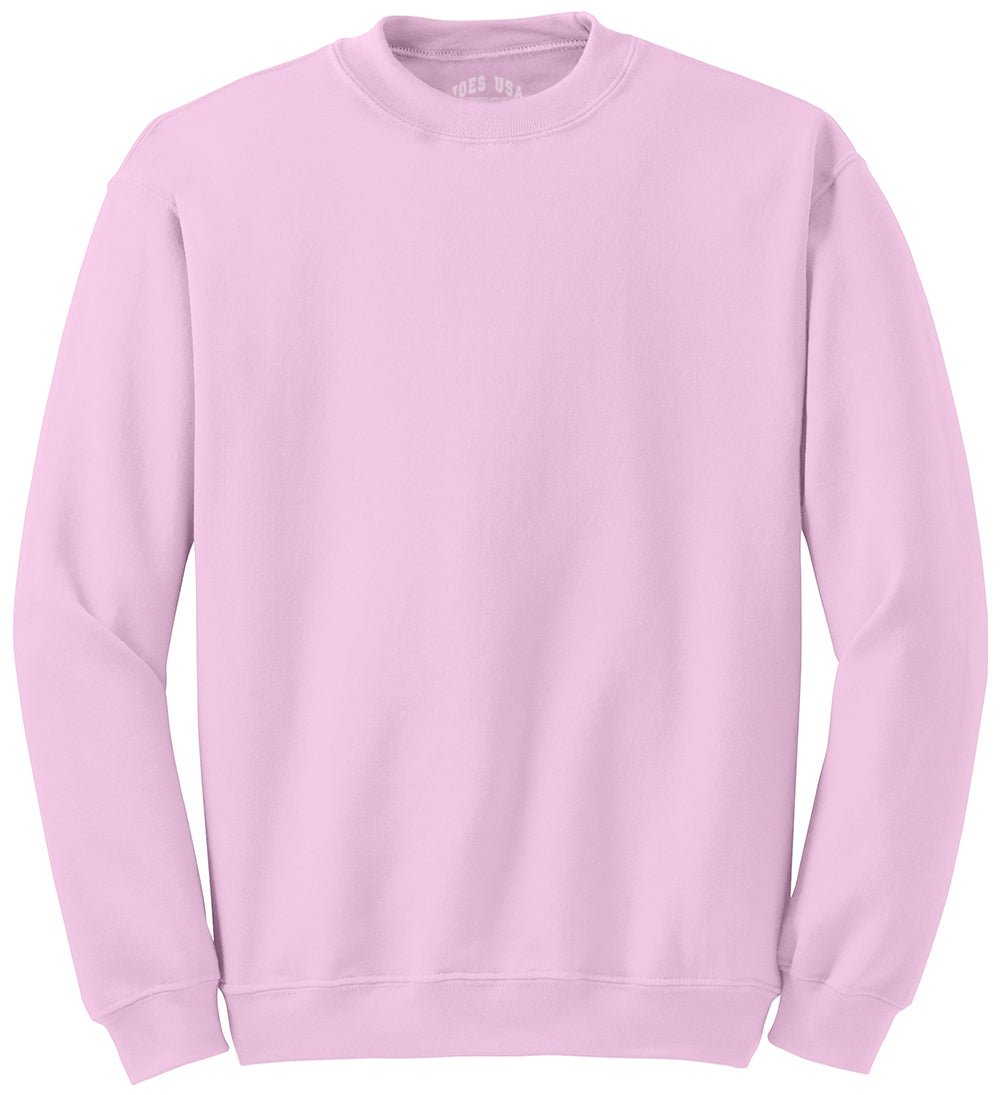 Joe's USA Men's Crewneck Sweatshirts Pale Pink Small Crewneck Sweatshirts