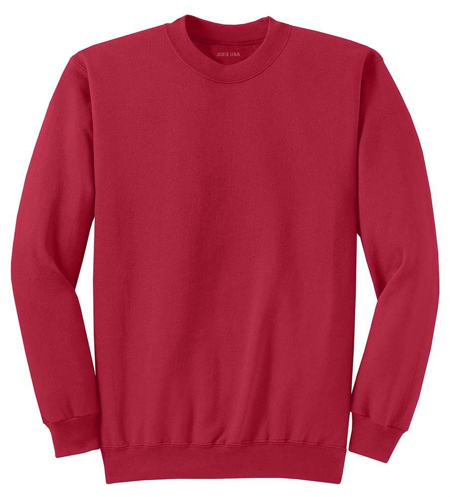 Joe's USA Men's Crewneck Sweatshirts Red Small Crewneck Sweatshirts