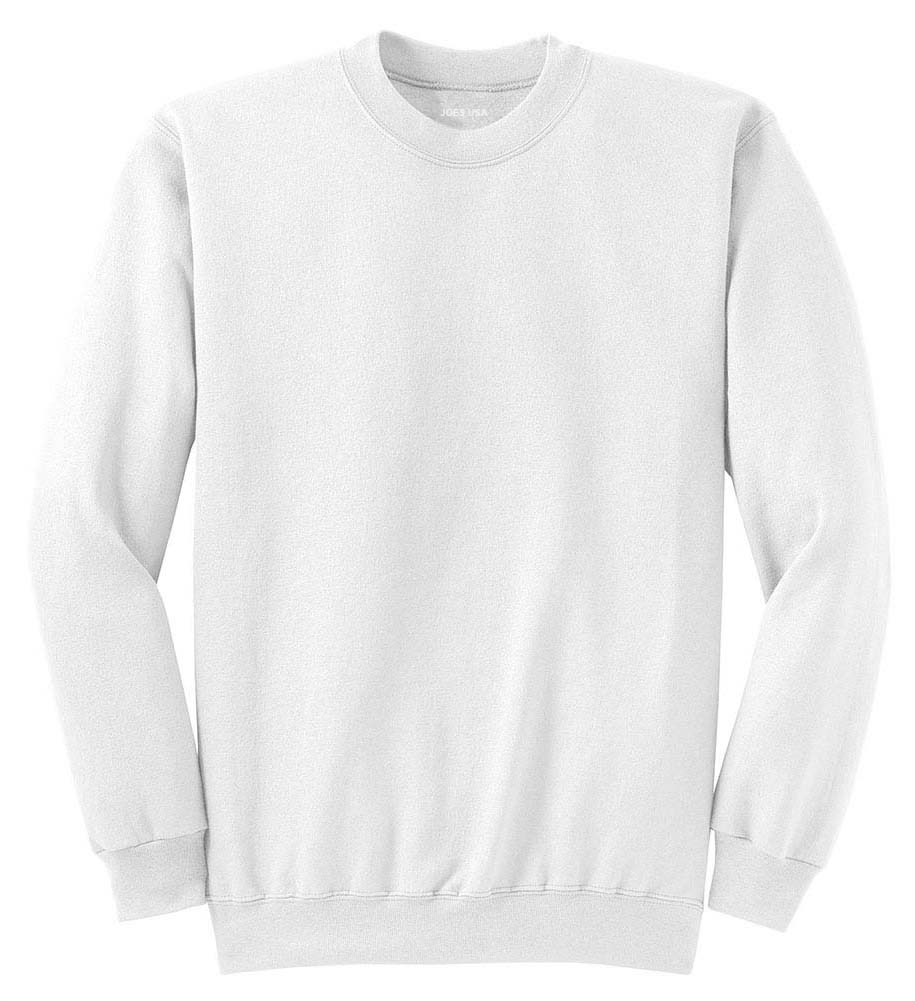 Joe's USA Men's Crewneck Sweatshirts White Small Crewneck Sweatshirts