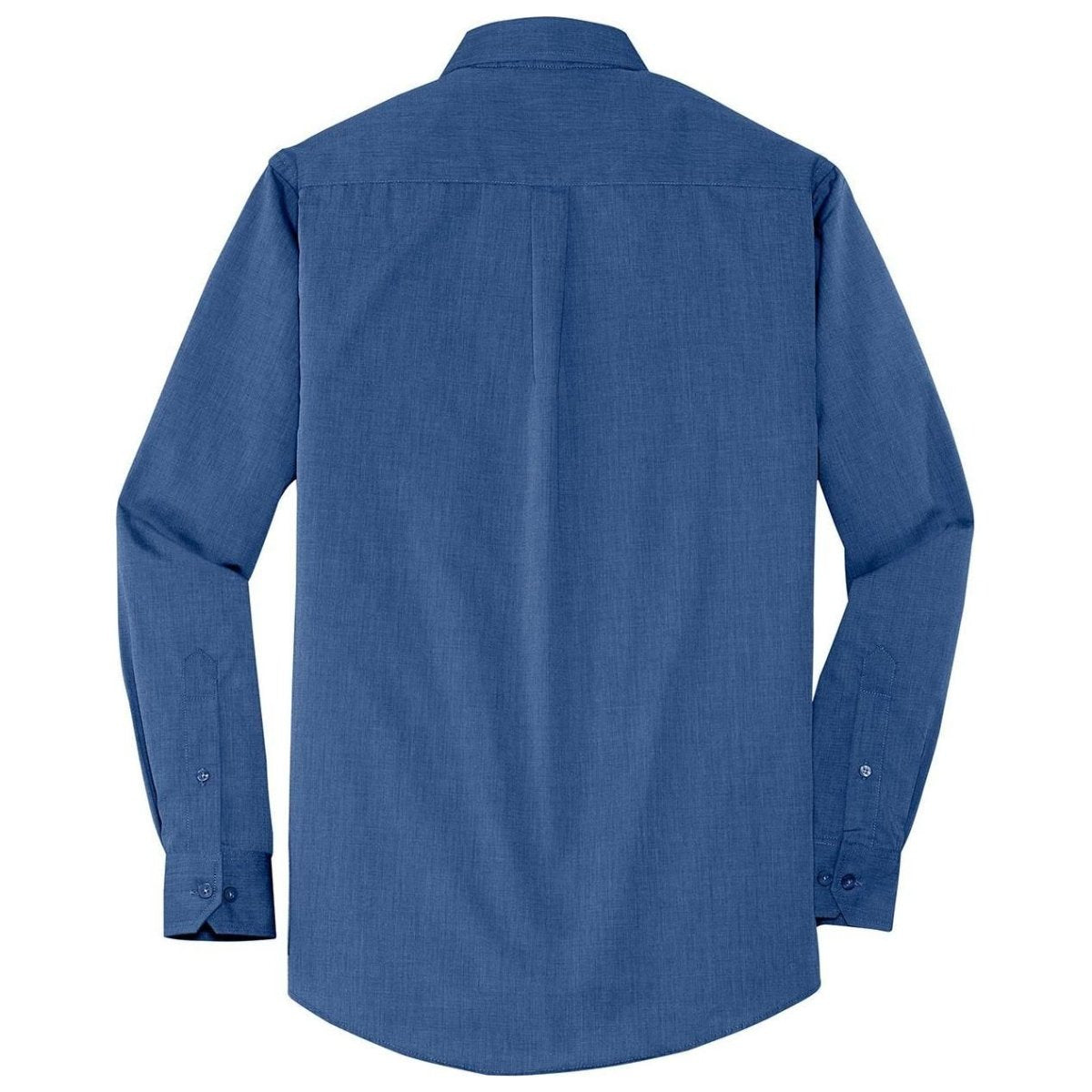 Joe's USA Men's Crosshatch Easy Care Shirt Deep Blue X - Small Dress Shirt