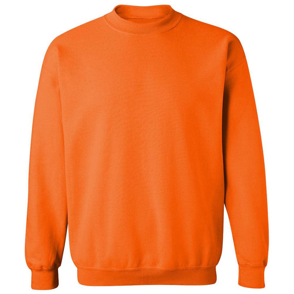 Joe's USA Men's Essential Fleece Crewneck Sweatshirt Small Safety Orange Crewneck Sweatshirts