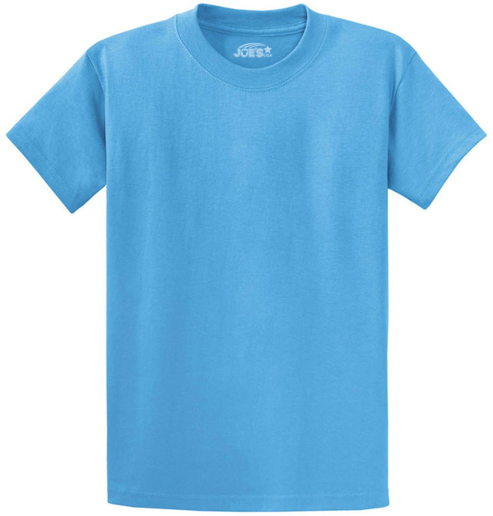 Joe's USA Men's Heavyweight 6.1 - ounce, 100% Cotton T-Shirt Aquatic Blue S T-Shirts