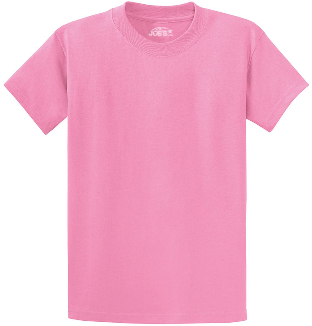 Joe's USA Men's Heavyweight 6.1 - ounce, 100% Cotton T-Shirt Candy Pink S T-Shirts