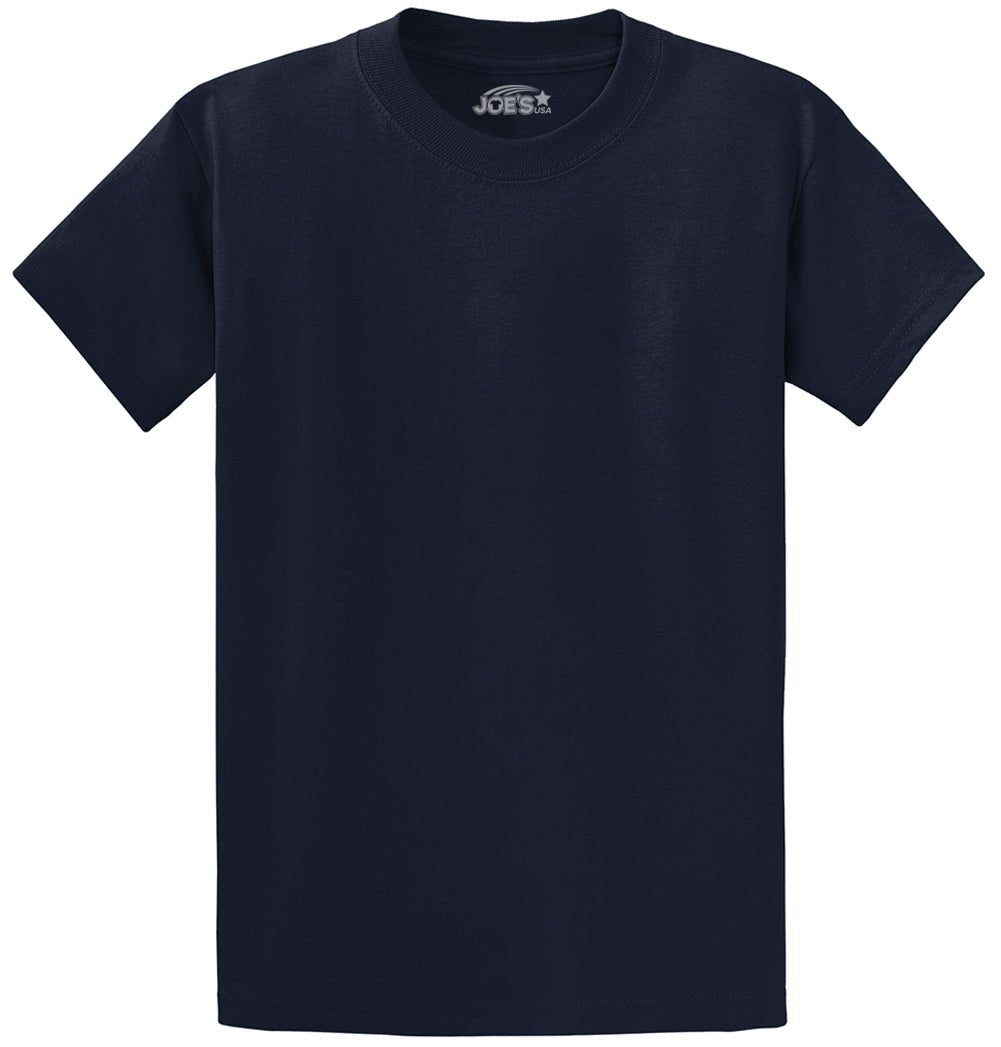 Joe's USA Men's Heavyweight 6.1 - ounce, 100% Cotton T-Shirt Deep Navy S T-Shirts