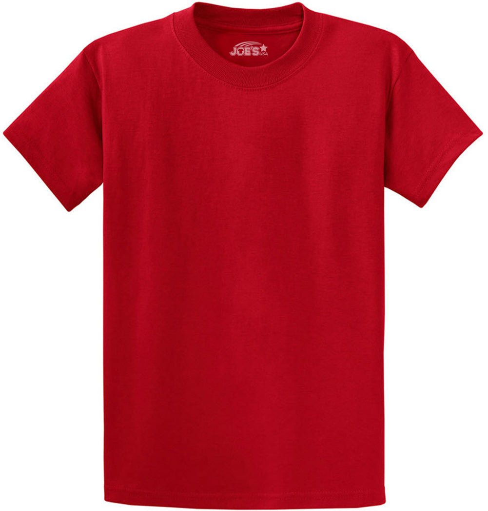 Joe's USA Men's Heavyweight 6.1 - ounce, 100% Cotton T-Shirt Red S T-Shirts