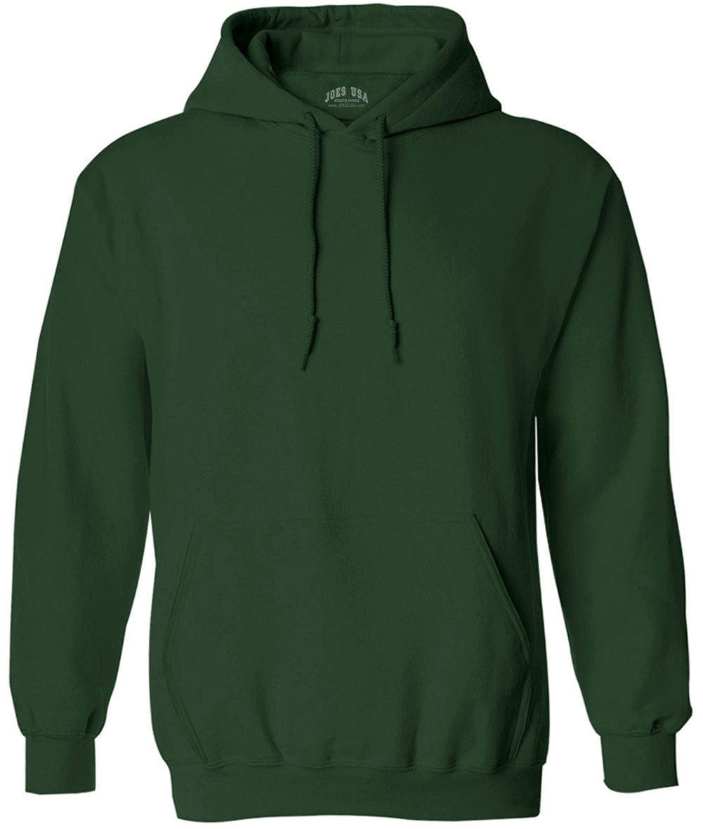 Joe's USA Men's Hoodies Soft & Cozy Hooded Sweatshirts in 72 Colors:Sizes S - 6XL and Tall sizes: LT - 4XLT Dark Green Small Hoodies