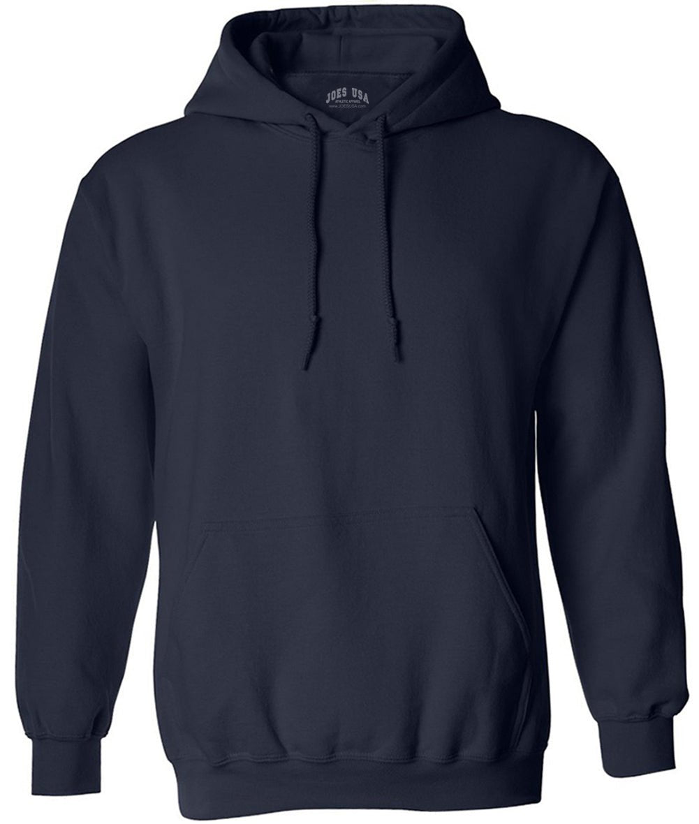 Joe's USA Men's Hoodies Soft & Cozy Hooded Sweatshirts in 72 Colors:Sizes S - 6XL and Tall sizes: LT - 4XLT Navy Small Hoodies