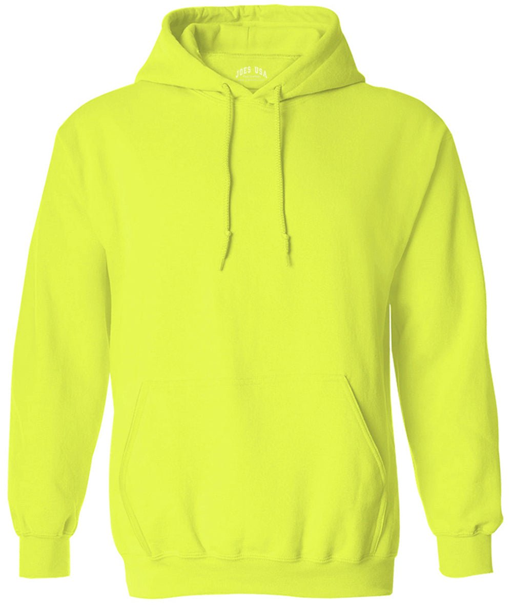 Joe's USA Men's Hoodies Soft & Cozy Hooded Sweatshirts in 72 Colors:Sizes S - 6XL and Tall sizes: LT - 4XLT Neon Green Small Hoodies