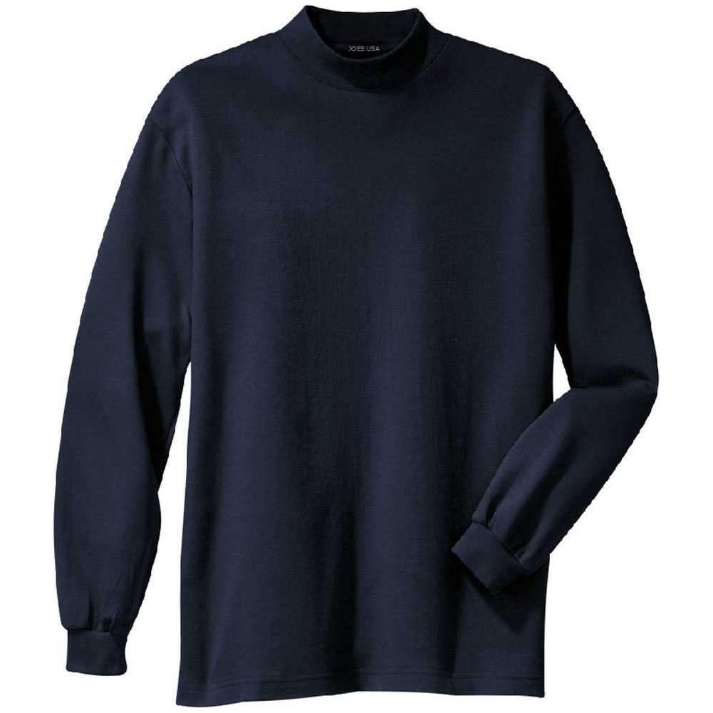 Joe's USA Men's Interlock Knit Mock Turtleneck X - Small Navy