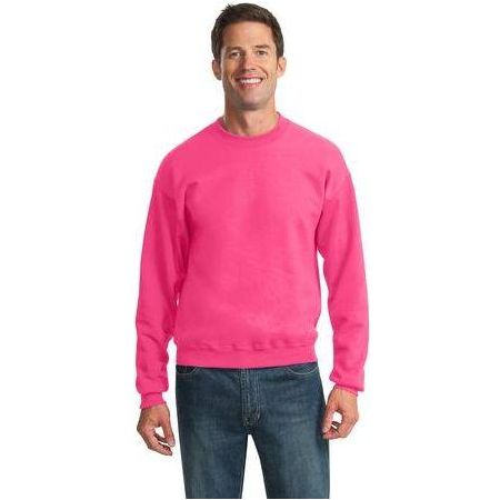 Joe's USA Men's NuBlend Crewneck Sweatshirt Small Neon Pink Crewneck Sweatshirts