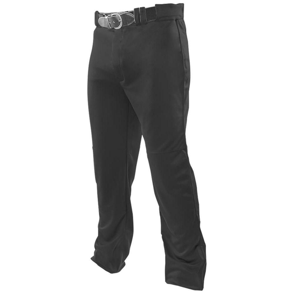 Joe's USA Men's Open Bottom Relaxed Fit Baseball Pants - Adult Sizes S - 4XL Black Small