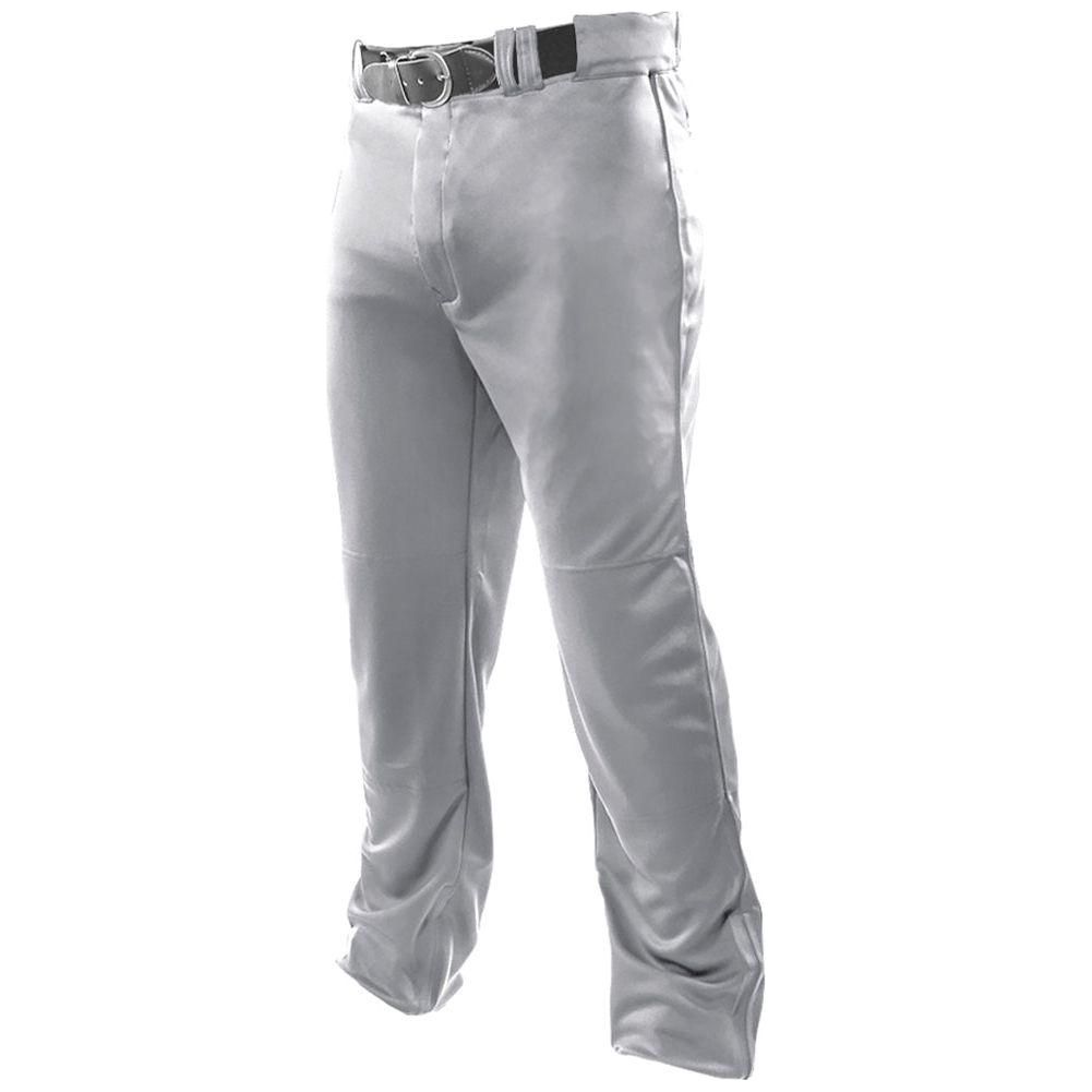 Joe's USA Men's Open Bottom Relaxed Fit Baseball Pants - Adult Sizes S - 4XL Grey Small