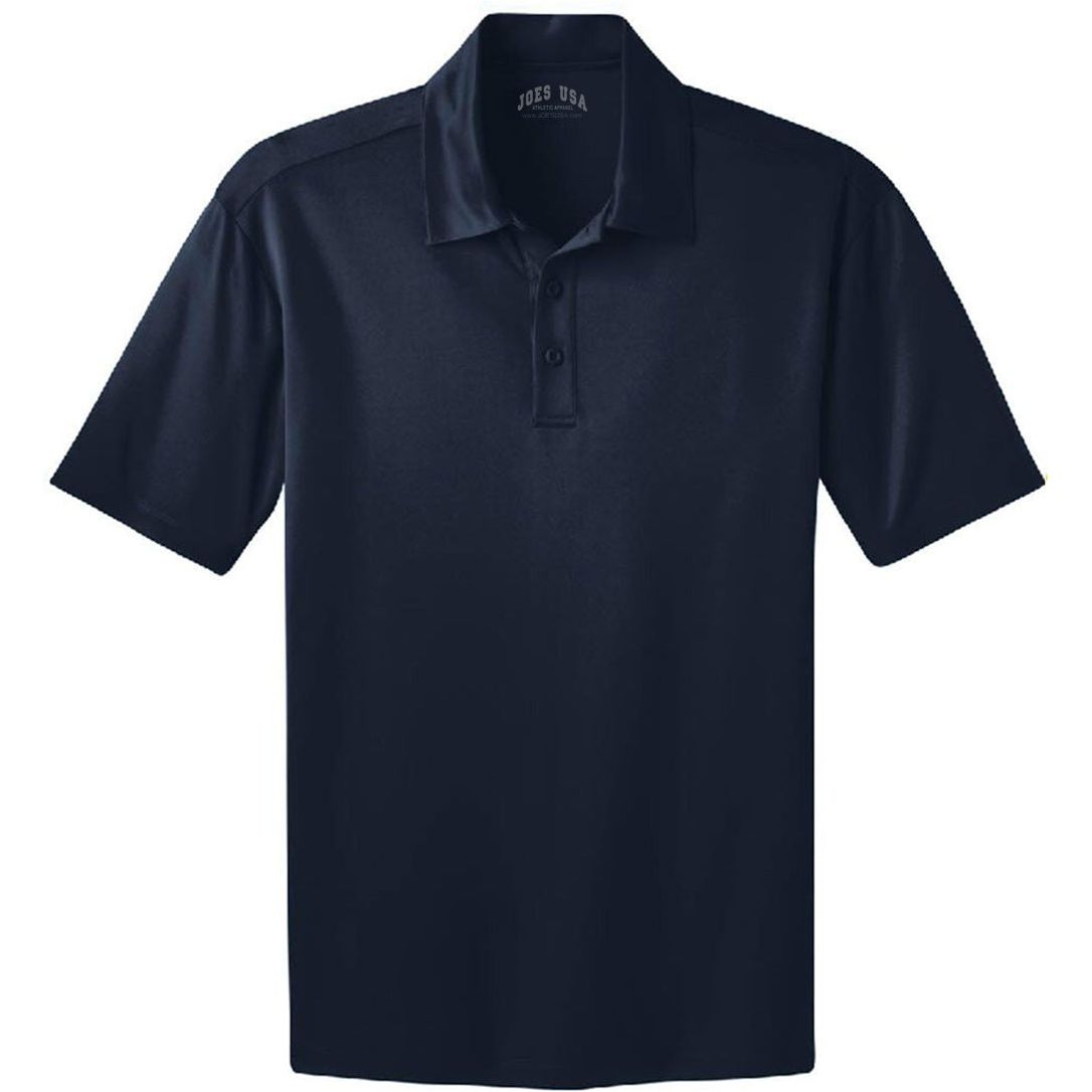 Joe's USA Men's Silk Touch Performance Polo XS - 6XL Navy Small Polos/Knits