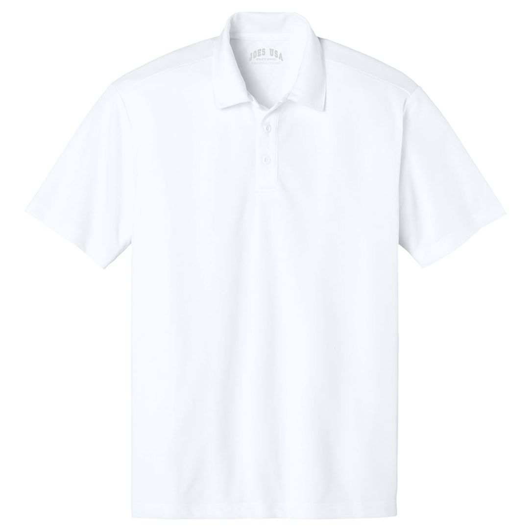 Joe's USA Men's Silk Touch Performance Polo XS - 6XL White Small Polos/Knits