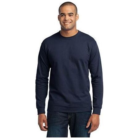 Joe's USA Mens Tall Long Sleeve 50/50 Cotton/Poly T-Shirt X - Large Tall Navy Short Sleeve T-Shirts