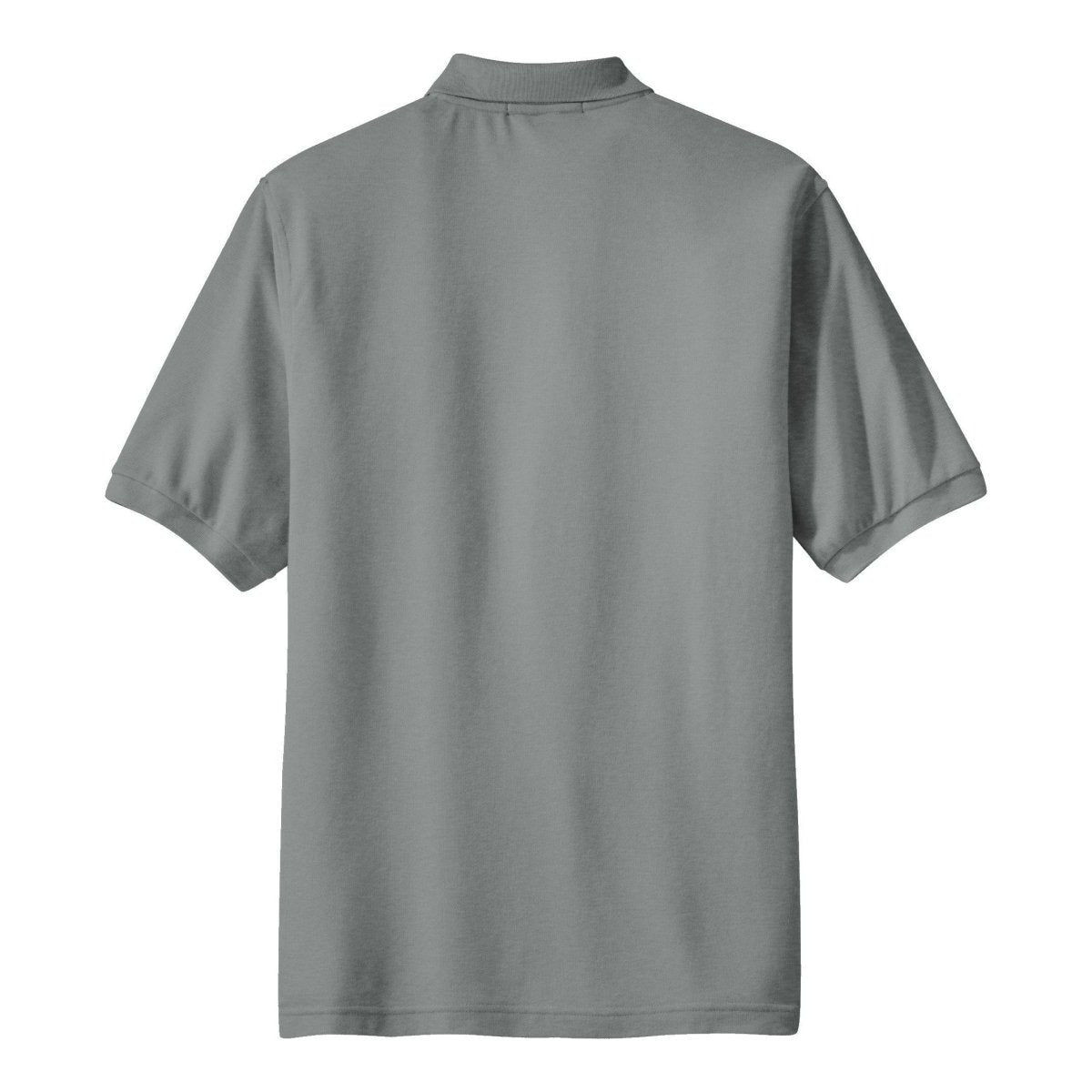 Joe's USA Men's Tall Silk Touch Polo with Pocket Cool Grey Large Tall Polos/Knits