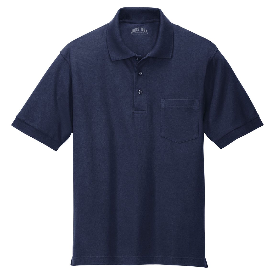 Joe's USA Men's Tall Silk Touch Polo with Pocket True Navy Large Tall Polos/Knits