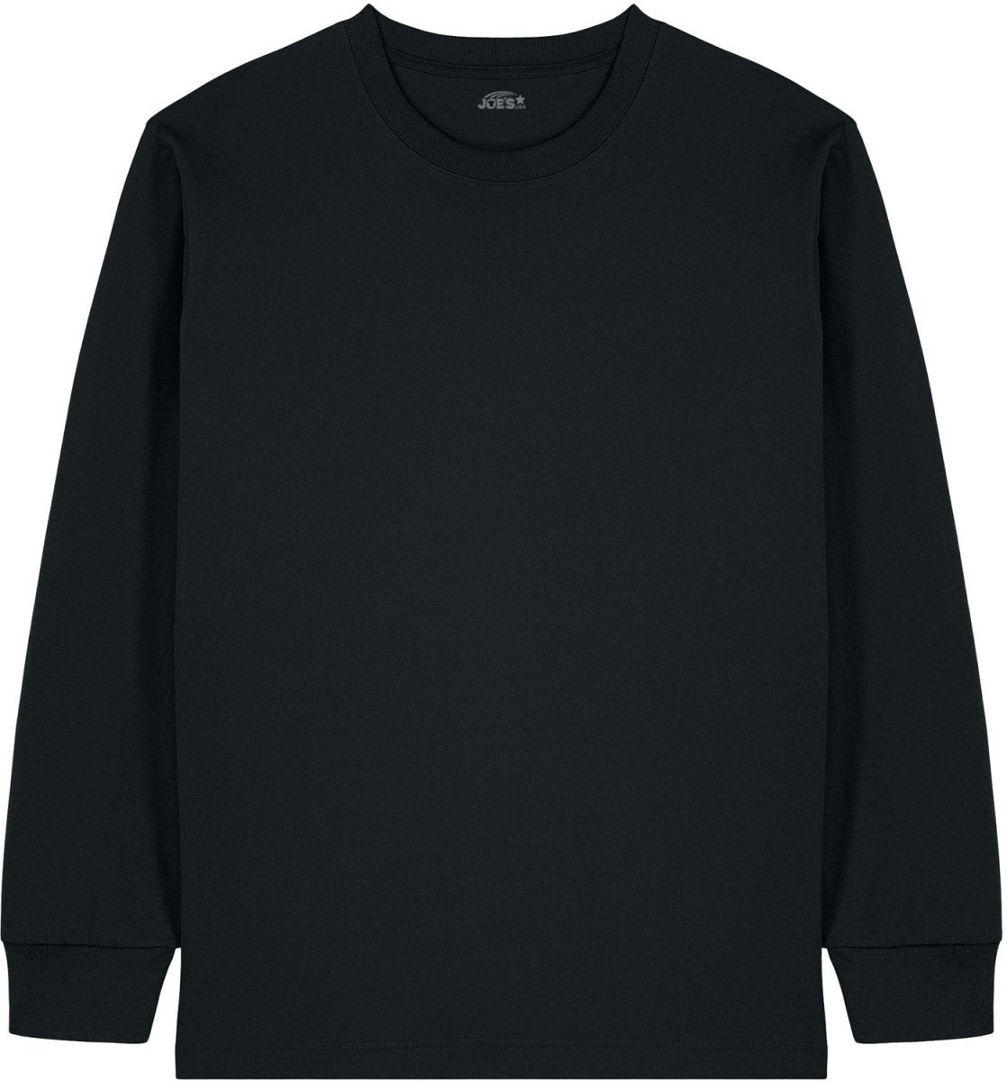 Joe's USA Organic Cotton Unisex Heavyweight Long Sleeve Tee Black XS Long Sleeve T-Shirts