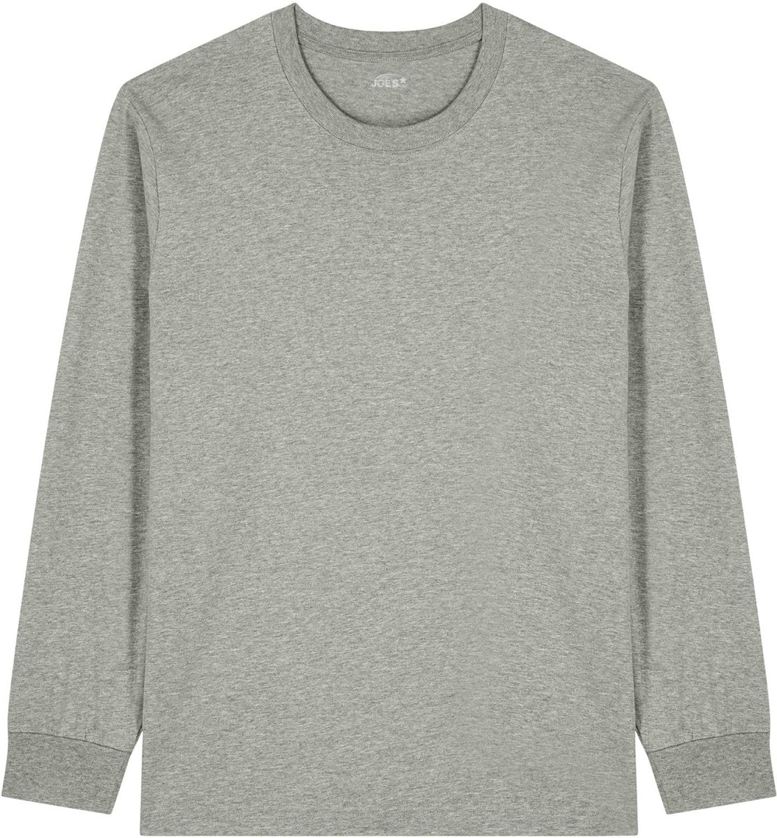 Joe's USA Organic Cotton Unisex Heavyweight Long Sleeve Tee Heather Grey XS Long Sleeve T-Shirts