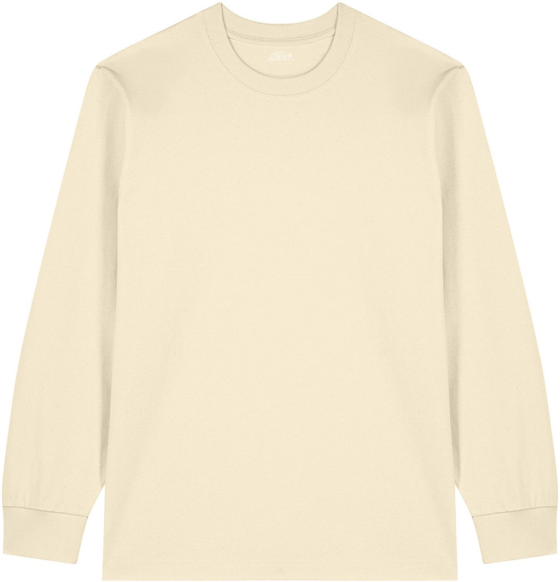 Joe's USA Organic Cotton Unisex Heavyweight Long Sleeve Tee Natural Raw XS Long Sleeve T-Shirts