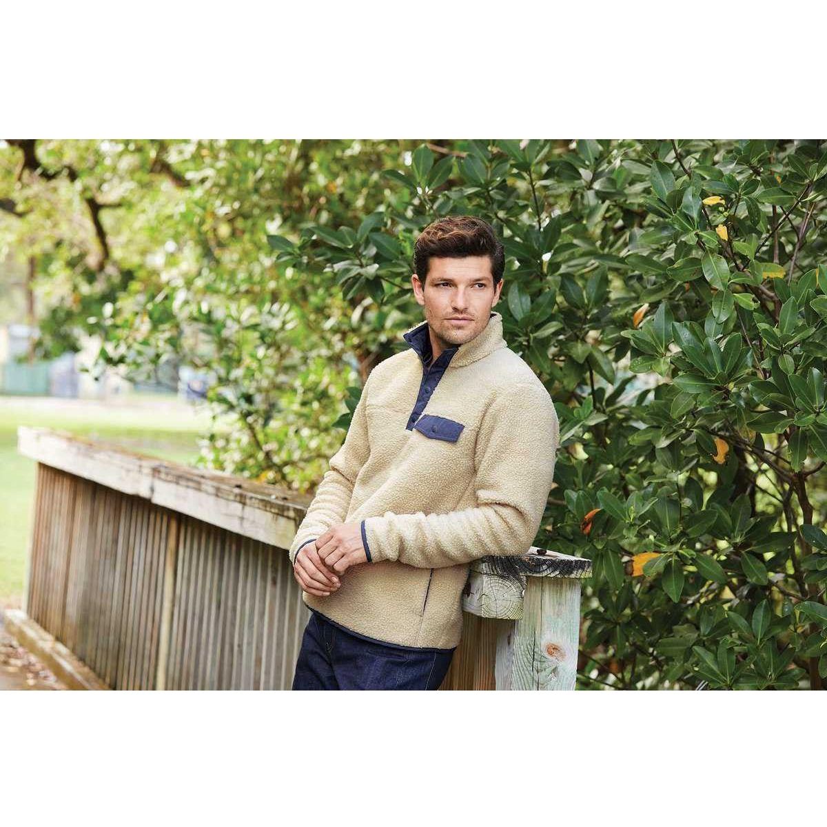 Joe's USA Outdoor Camp Fleece Snap Pullover Jacket Black X - Small Jackets