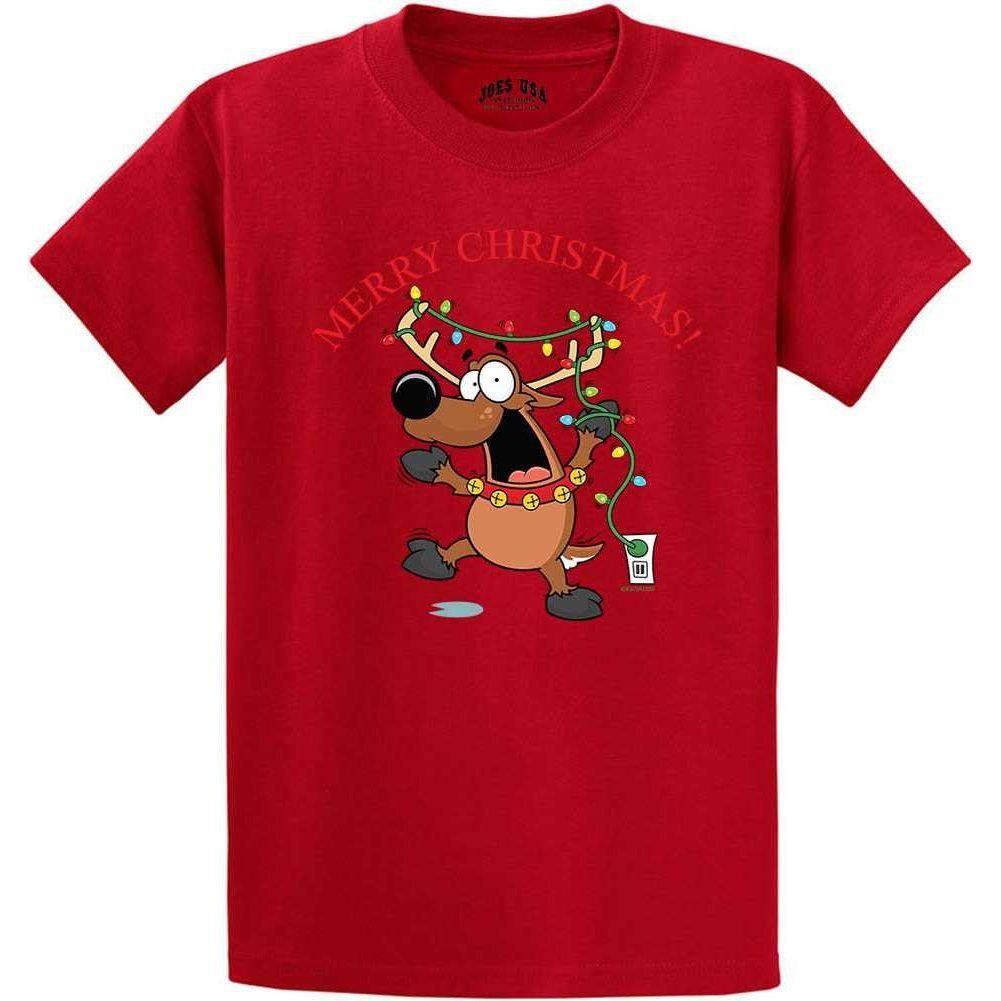 Joe's USA - Santa's Reindeer Collection Green Crewneck Sweatshirt Small