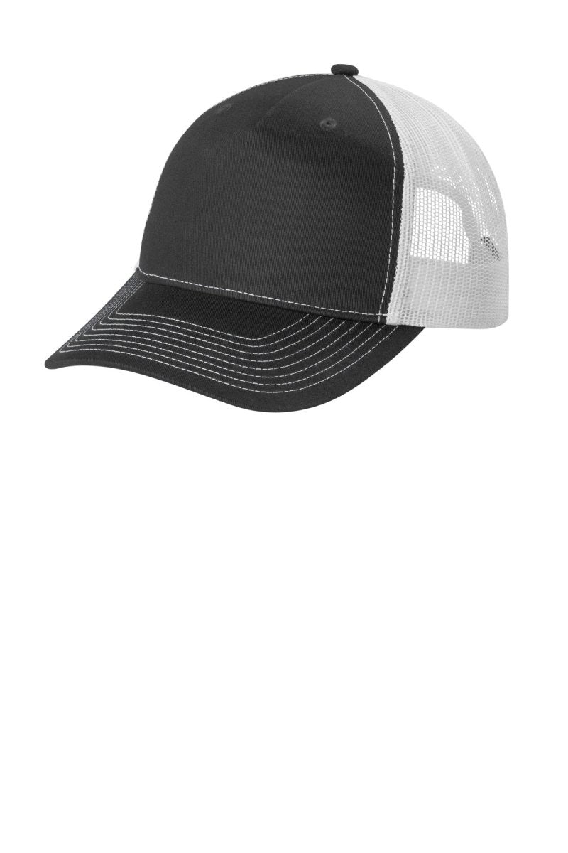 Joe's USA Snapback Five - Panel Trucker Cap Grey Steel/ White OSFA Hats