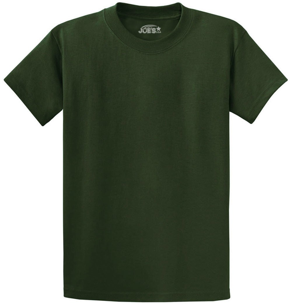 Joe's USA Tall Heavyweight 6.1 - ounce, 100% cotton T-Shirts in 50 Colors. Sizes LT - 4XLT Forest Green Large Tall Short Sleeve T-Shirts