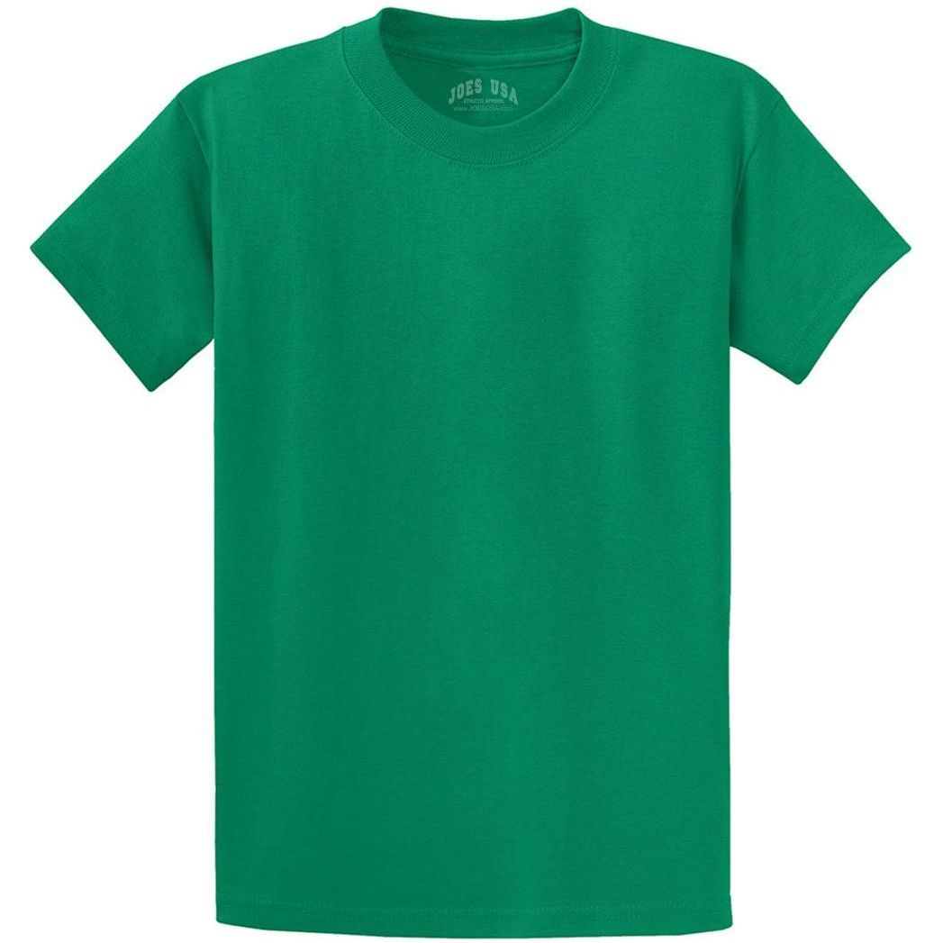 Joe's USA Tall Heavyweight 6.1 - ounce, 100% cotton T-Shirts in 50 Colors. Sizes LT - 4XLT Kelly Large Tall Short Sleeve T-Shirts