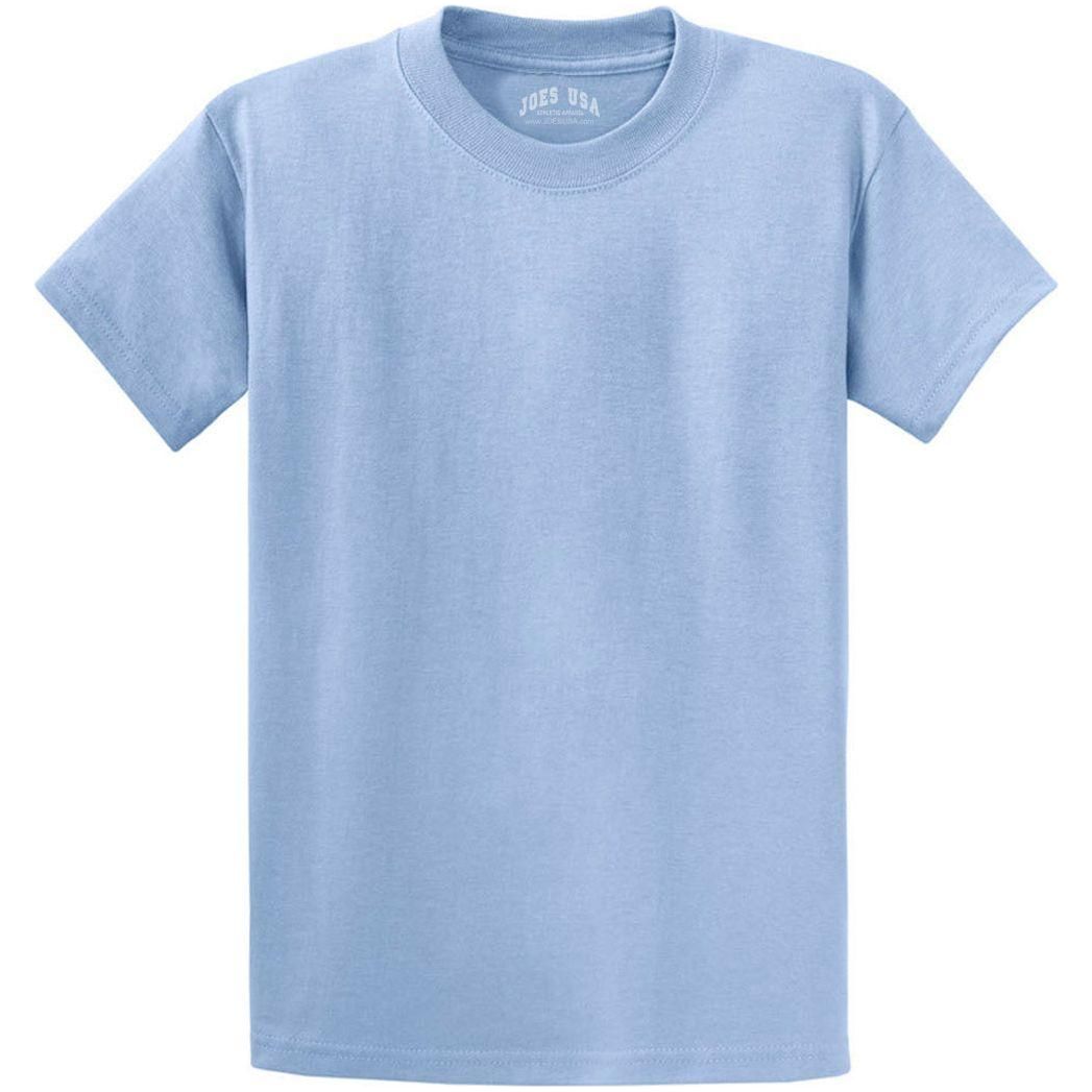 Joe's USA Tall Heavyweight 6.1 - ounce, 100% cotton T-Shirts in 50 Colors. Sizes LT - 4XLT Light Blue Large Tall Short Sleeve T-Shirts