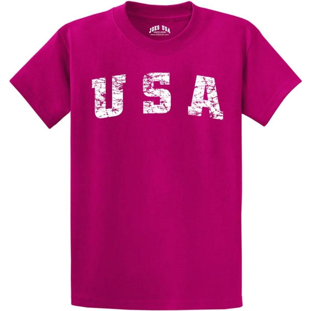 Joe's USA Vintage USA Logo Tee Red Small Short Sleeve T-Shirts