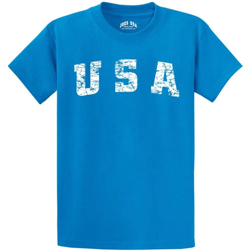 Joe's USA Vintage USA Logo Tee Red Small Short Sleeve T-Shirts