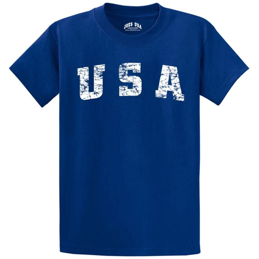 Joe's USA Vintage USA Logo Tee Royal Small Short Sleeve T-Shirts