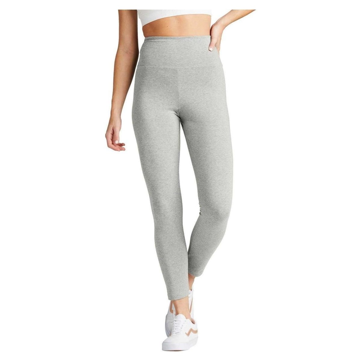 Joe's USA Women’s Flex High - Waist Legging Light Grey Heather X - Small
