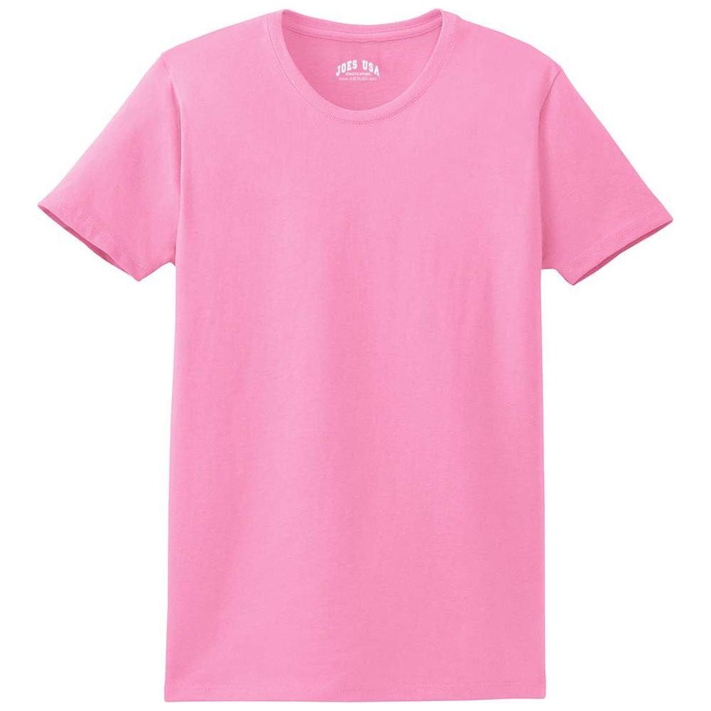 Joe's USA Womens Heavyweight 6.1 - ounce, 100% Soft Spun Cotton T-Shirts in 37 Colors XS - 4XL Aquatic Blue XS Short Sleeve T-Shirts