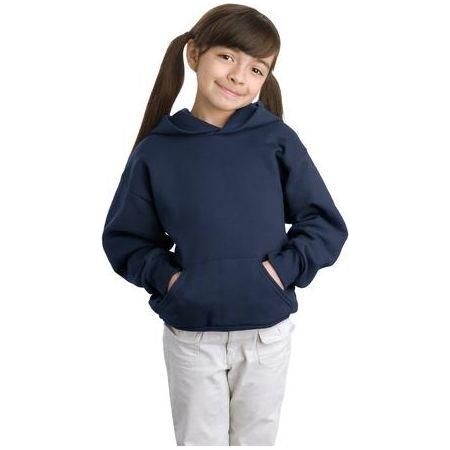 Joe's USA Youth Comfortblend EcoSmart Pullover Hooded Sweatshirt Youth X - Small Navy Sweatshirts