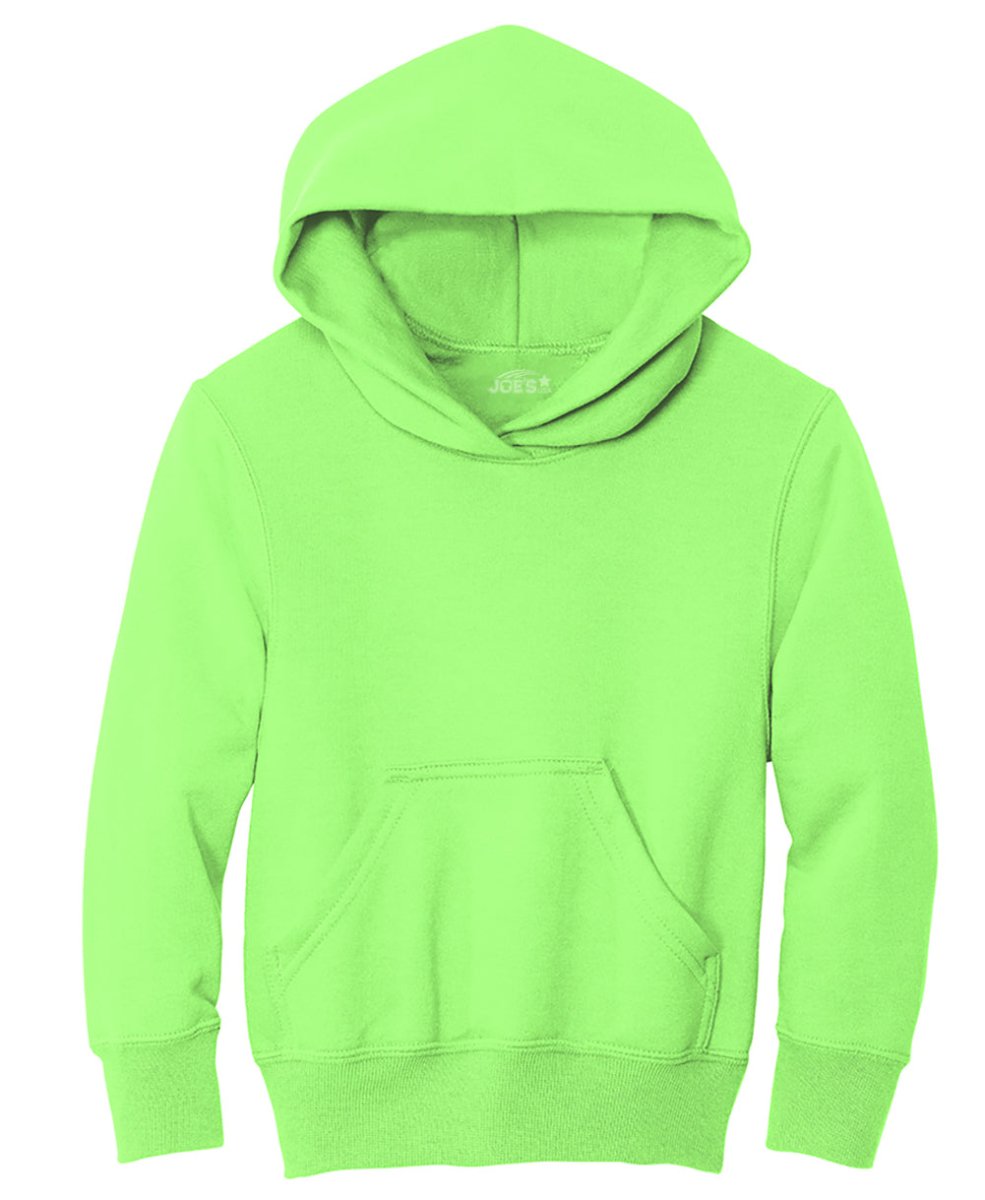 Joe's USA Youth Heavy Blend Hooded Sweatshirt Neon Green X - Small Sweatshirts