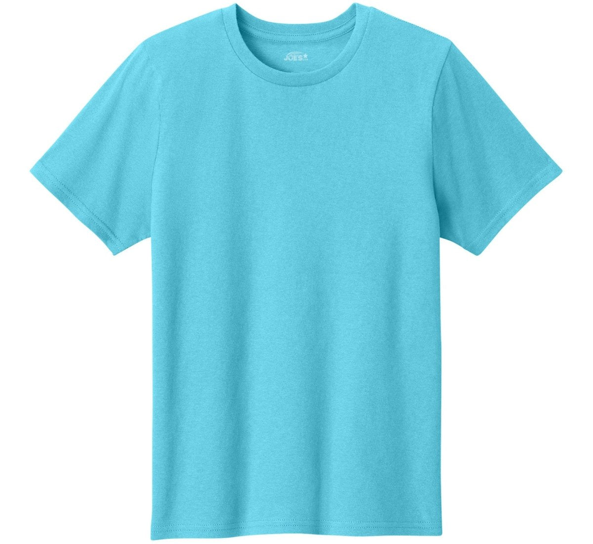 Joe's USA Youth Lightweight Easy Cotton Shirt Aquatic Blue XS Youth T-Shirts