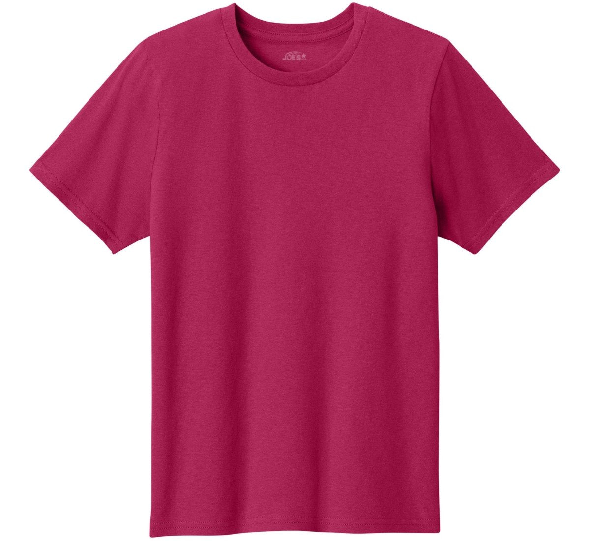 Joe's USA Youth Lightweight Easy Cotton Shirt Flush Pink XS Youth T-Shirts