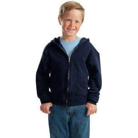 Joe's USA Youth NuBlend Full - Zip Hooded Sweatshirt Small Navy Zip Hoodies