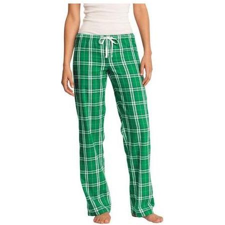 Juniors Flannel Plaid Pant X - Large Kelly Green