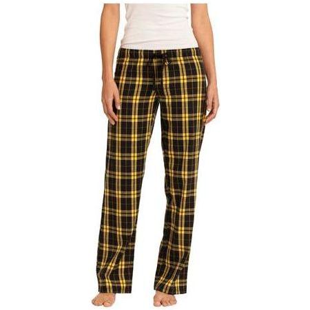 Juniors Flannel Plaid Pant X - Small Gold