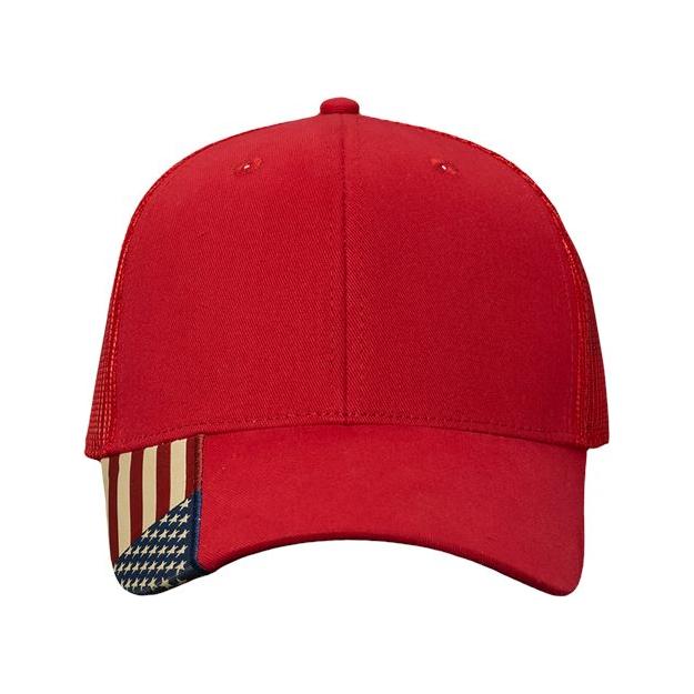 Kati USA Flag Mesh Cap - Kati AM350M Black/ USA Mesh Adjustable Hats