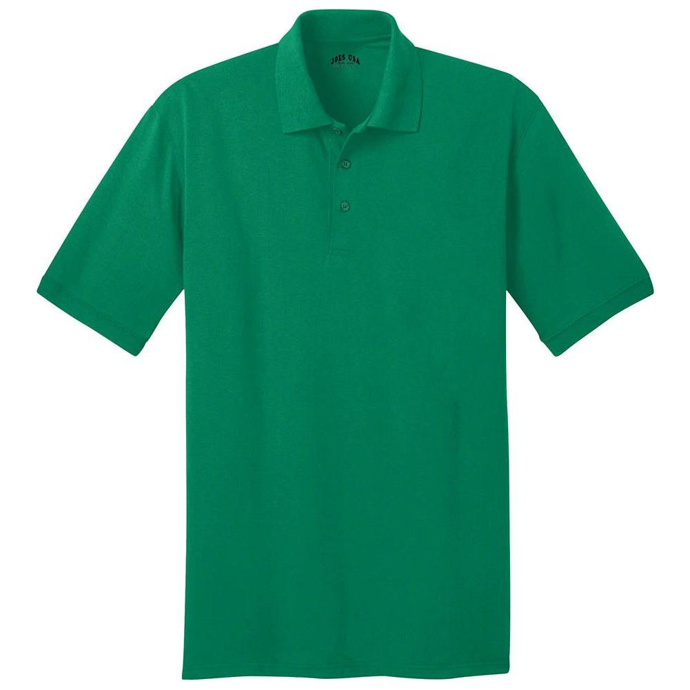 Men's 5.5-Ounce Jersey Knit Polo in Regular, Big & Tall Sizes - Kelly Green Joe's USA Kelly Green Small