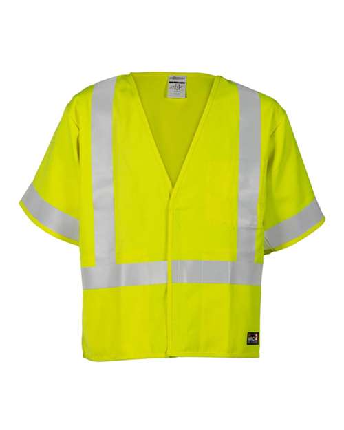 Kishigo Men's Flame Resistant Economy Vest - Kishigo F498 Lime M