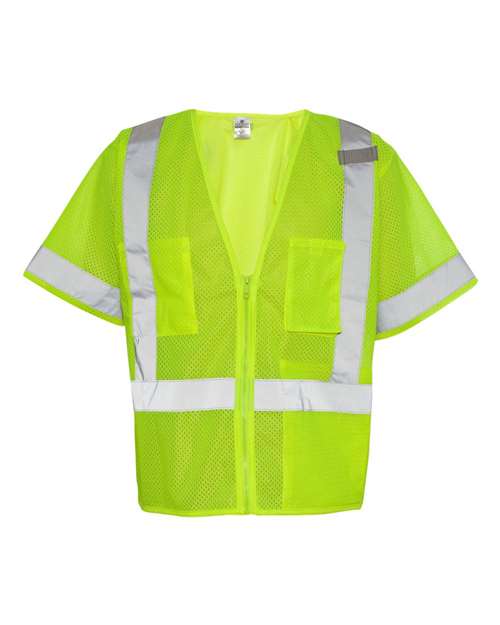 Kishigo Unisex Class 3 Economy Vest - Kishigo 1264 - 1265 Lime M