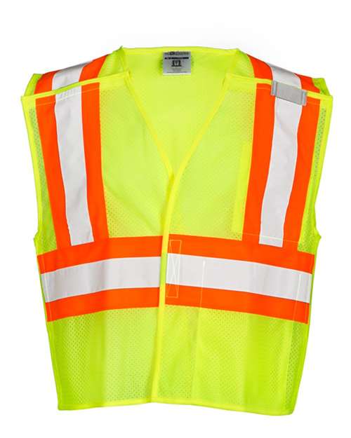 Kishigo Unisex Contrasting Mesh Breakaway Vest - Kishigo 1174 - 1176 Lime S
